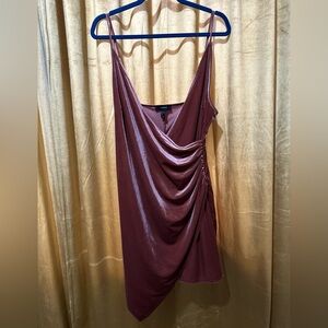 Asymmetrical velvet dress